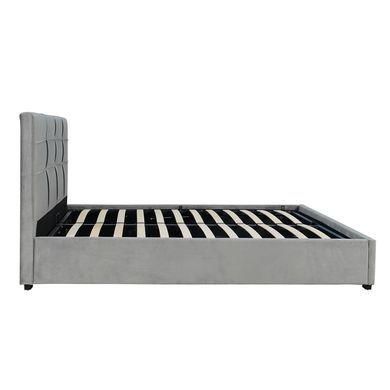 Кровать MEBEL ELITE TINGA Welur 160x200 см Серый