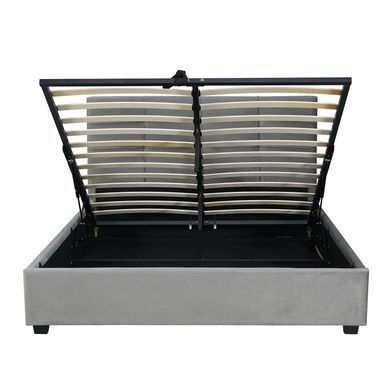 Кровать MEBEL ELITE TINGA Welur 160x200 см Серый
