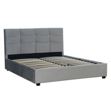 Кровать MEBEL ELITE TINGA Welur 160x200 см Серый
