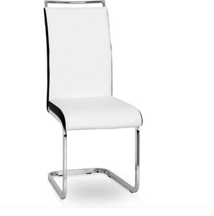 Стілець MEBEL ELITE LOCA екошкіра: Біло-чорний