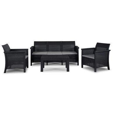 Комплект садових меблів MEBEL ELITE SAVIO Чорний