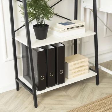 Стелаж MEBEL ELITE VIOR білий / чорний