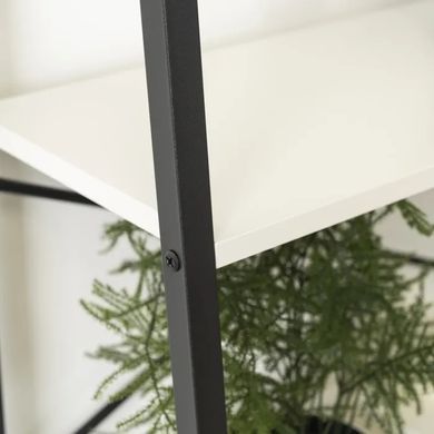 Стелаж MEBEL ELITE VIOR білий / чорний