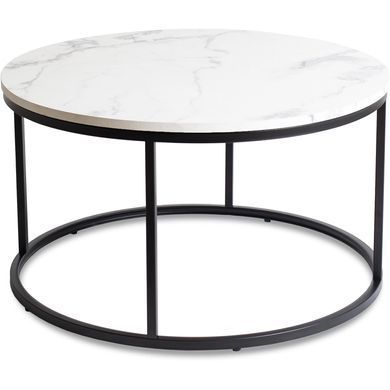 Журнальний столик MEBEL ELITE CONNY MAX 80x80 см Білий мармур