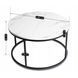 Журнальний столик MEBEL ELITE CONNY MAX 80x80 см Білий мармур