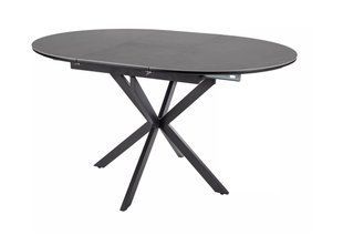 Стіл розкладний Gaston Ceramic 100(135)x100 см Чорний / Чорний SIGNAL