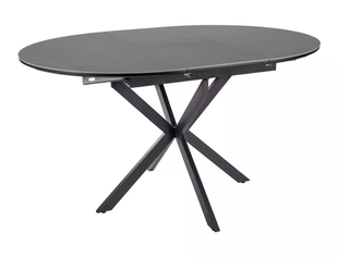 Стіл розкладний Gaston Ceramic 100(135)x100 см Сірий / Чорний SIGNAL