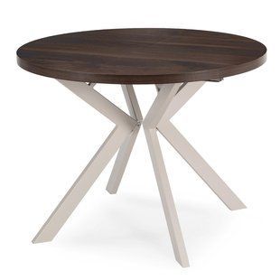 Стіл розкладний круглий MEBEL ELITE LUKAS 100-250х100 см Горіх/Кашемір