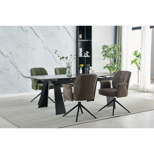 Стіл INTARSIO розкладний ARNOLD CERAMIC 180(240)*90 Wic dark grey