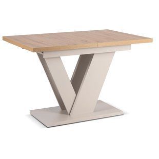 Стіл MEBEL ELITE CLARK 120-160 см Дуб Артизан / Кашемір