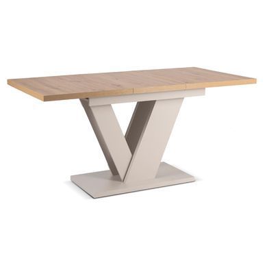 Стол MEBEL ELITE CLARK 120-160 см Дуб Артизан/Кашемир