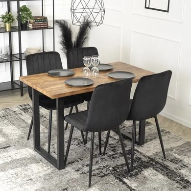 Стіл MEBEL ELITE ALTE 120х65 см дуб рустик / чорний