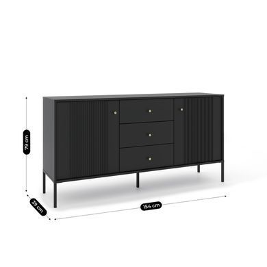Комод MEBEL ELITE SOFT 2 Черный