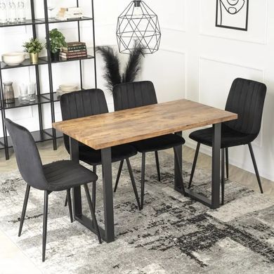 Стіл MEBEL ELITE ALTE 120х65 см дуб рустик / чорний