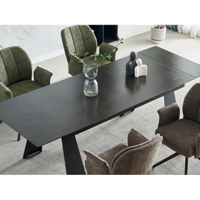 Стол INTARSIO раскладной ARNOLD CERAMIC 180(240)*90 Wic dark grey