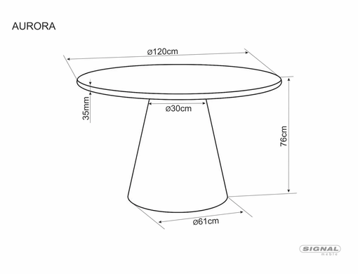 Стол Aurora Экрю 120см SIGNAL