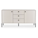 Комод MEBEL ELITE SOFT 2 154 см Кашемир/Черный