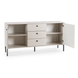 Комод MEBEL ELITE SOFT 2 154 см Кашемир/Черный