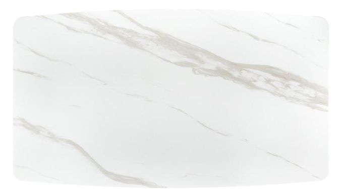 Стол ALFREDO 160(240)*91 см Белый мрамор/Черный HALMAR