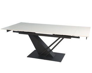 Стіл INTARSIO FERNANDO CERAMIC 140(200)*90 бежевий/чорний