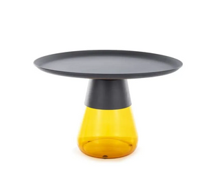 Журнальный столик Tiffany B 70x70 см Черный/Оранжевый SIGNAL