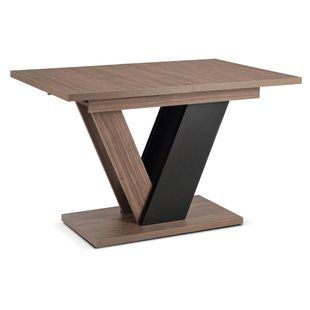 Стіл MEBEL ELITE CLARK 120-160 см Горіх / Чорний