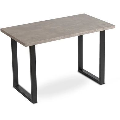 Стол MEBEL ELITE ALTE MAX 130х65 см бетон / черный