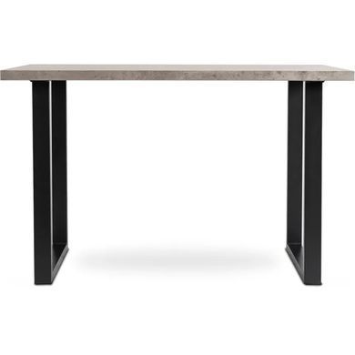 Стол MEBEL ELITE ALTE MAX 130х65 см бетон / черный