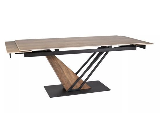Стіл GENESIS Legno 160(220)X90 см Дуб / Чорний / Ясен SIGNAL