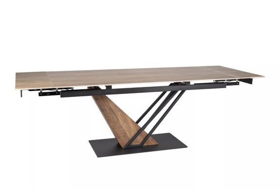 Стіл GENESIS Legno 160(220)X90 см Дуб / Чорний / Ясен SIGNAL