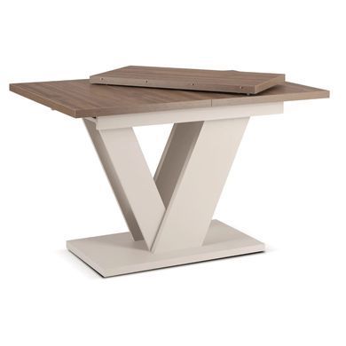 Стіл MEBEL ELITE CLARK 120-160 см Горіх / Кашемір