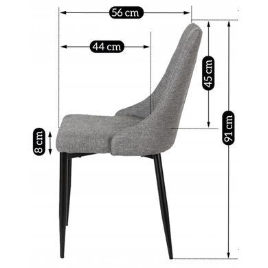 Стілець MEBEL ELITE CORK 2 Сірий
