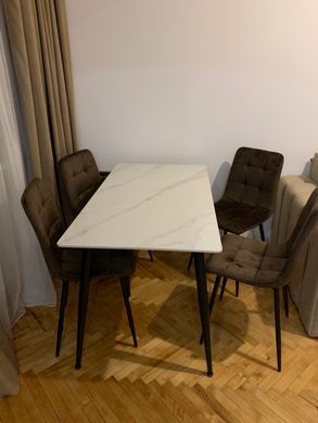 Стол Rion 130x70 см Белый Мрамор / Черный SIGNAL