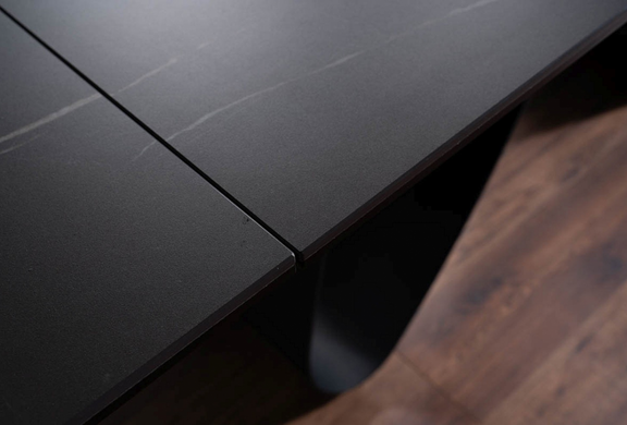 Стіл SAMANTA 160(240)X90 см Чорний Мармур / Чорний мат SIGNAL