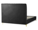 Ліжко двоспальне оксамитове MEBEL ELITE MARCELO Velvet 160x200 см чорний