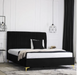 Ліжко двоспальне оксамитове MEBEL ELITE MARCELO Velvet 160x200 см чорний