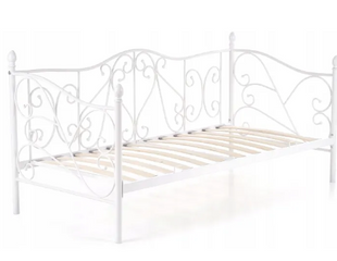 Ліжко односпальне металеве MEBEL ELITE 90x200 см MIKE білий