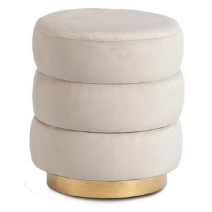 Пуф MEBEL ELITE AURA Welur Крем