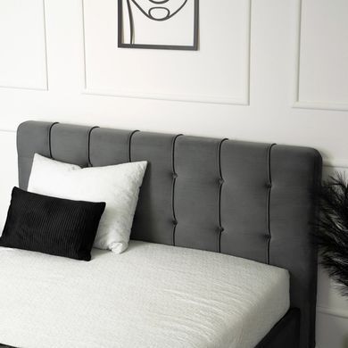 Ліжко MEBEL ELITE LINO 140x200 см Темно-сірий