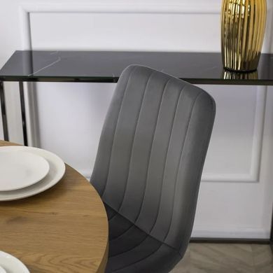 Стол круглый MEBEL ELITE LINO 100 см дуб золотой / черный