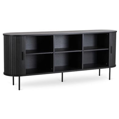 Комод MEBEL ELITE TRISH 180 см Черный