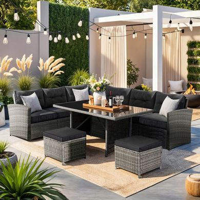 Комплект садових меблів MEBEL ELITE DALLAS Сірий