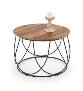 Журнальный столик NUBIRA Коричневый/Черный 60x60 см HALMAR