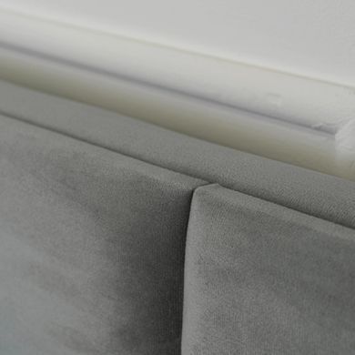 Ліжко MEBEL ELITE MANDA Welur 140x200 см Сірий
