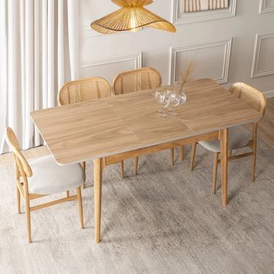 Розкладний обідній стіл MEBEL ELITE SAMER BIG 138(178)*80 см Дуб золотий