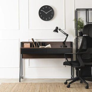 Письмовий стіл MEBEL ELITE CASS 120 см коричневий / чорний
