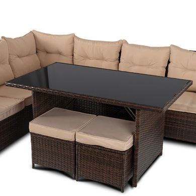 Комплект садових меблів MEBEL ELITE DALLAS Коричневий
