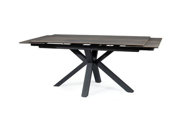 Стол обеденный Columbus Ceramic 160(240)X90 см Эффект Дерева / Черный мат SIGNAL