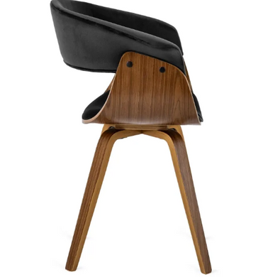Стілець оксамитовий MEBEL ELITE OHIO 2 Velvet Чорний / Натуральний