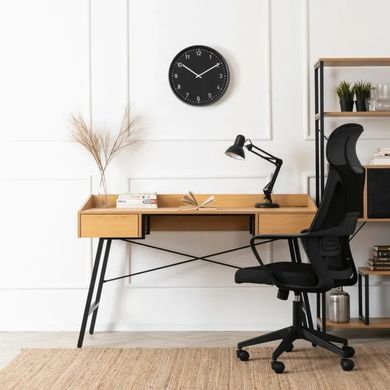 Письменный стол MEBEL ELITE ICE 133 см Золотой дуб / Черный